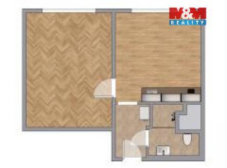 Pronájem bytu, 1+1, 35 m²