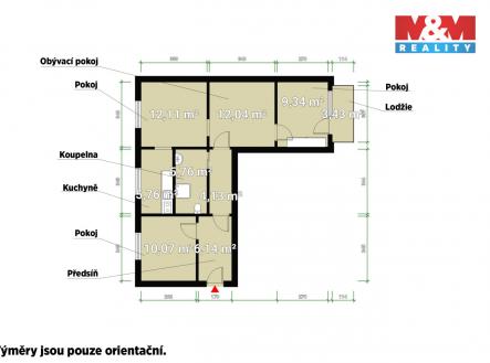 Prodej bytu, 4+1, 64 m²