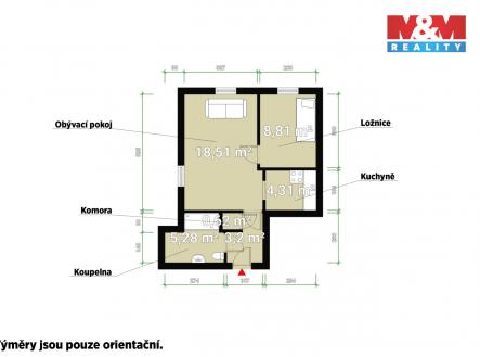 Prodej bytu, 2+kk, 43 m²