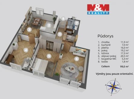 Prodej bytu, 4+1, 91 m²