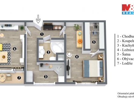 Prodej bytu, 2+1, 62 m²