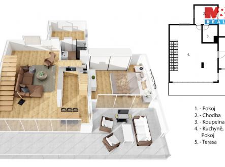 Prodej bytu, 4+kk, 128 m²