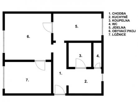 Prodej bytu, 2+1, 54 m²