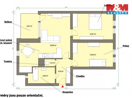 Prodej bytu, 3+kk, 72 m²