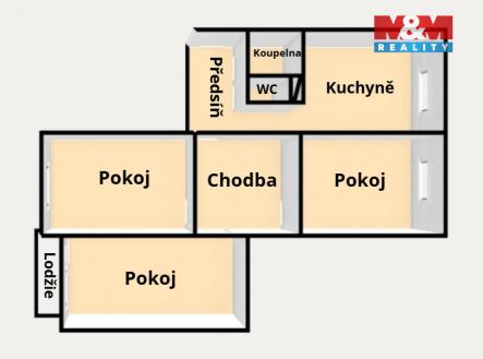 Prodej bytu, 3+1, 71 m²