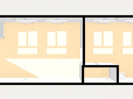 Pronájem kanceláře, 57 m²