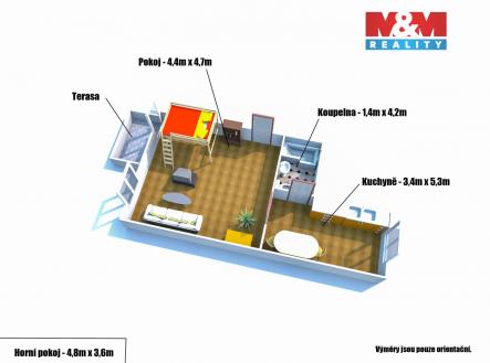 Pronájem bytu, 2+1, 69 m²