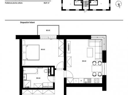 Prodej bytu, 2+kk, 69 m²