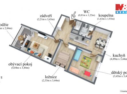 Prodej bytu, 3+1, 60 m²