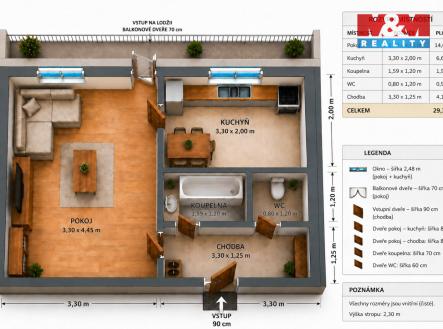 Prodej bytu, 1+1, 29 m²