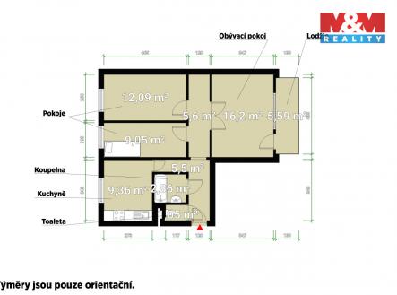 Prodej bytu, 3+1, 72 m²