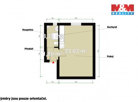 Pronájem bytu, 1+kk, 28 m²