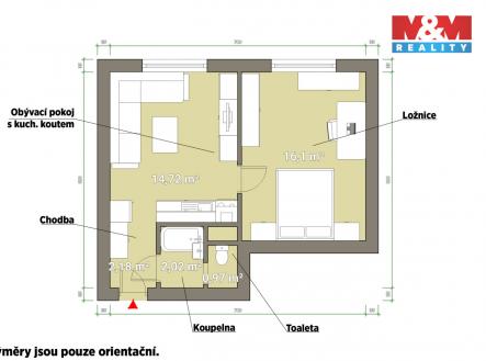 Pronájem bytu, 1+1, 36 m²