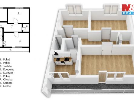 Prodej bytu, 3+1, 76 m²