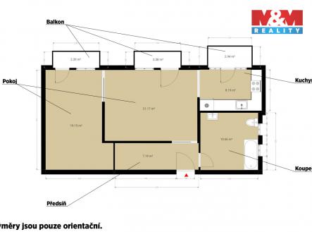 Pronájem bytu, 2+kk, 67 m²