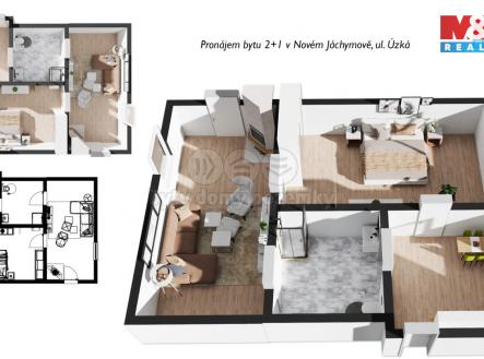 Pronájem bytu, 2+1, 62 m²