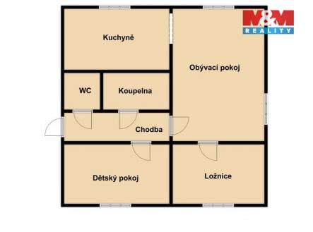 Pronájem bytu, 3+1, 69 m²