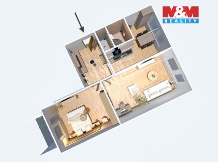 Prodej bytu, 2+1, 61 m²