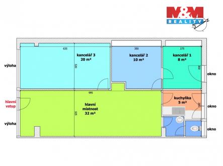 Pronájem obchodní prostory, 81 m²