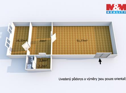 Pronájem obchodní prostory, 93 m²