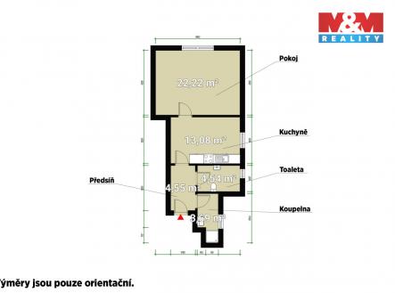 Pronájem bytu, 2+kk, 47 m²