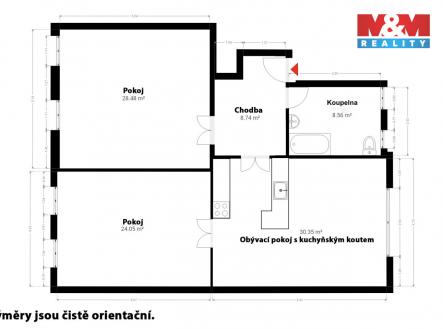 Prodej bytu, 3+kk, 109 m²