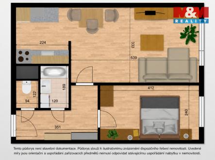 Prodej bytu, 2+kk, 42 m²