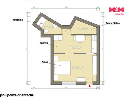 Pronájem bytu, 1+1, 36 m²