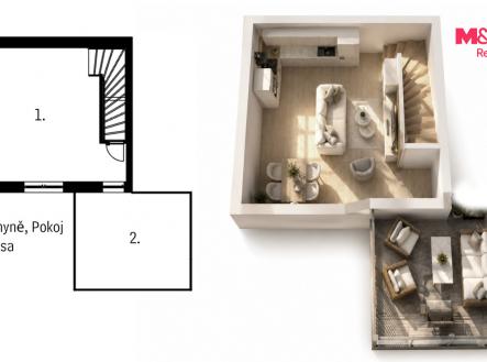 Prodej bytu, 2+1, 54 m²