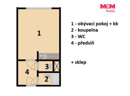 Prodej bytu, 1+kk, 24 m²