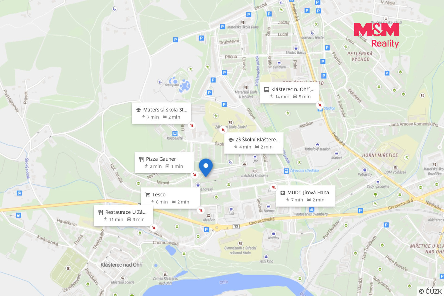 Mapa okolí