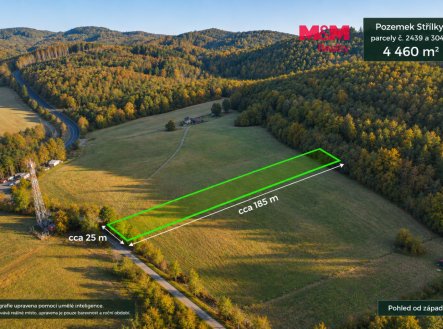 Prodej pozemku k bydlení, 4460 m², Střílky