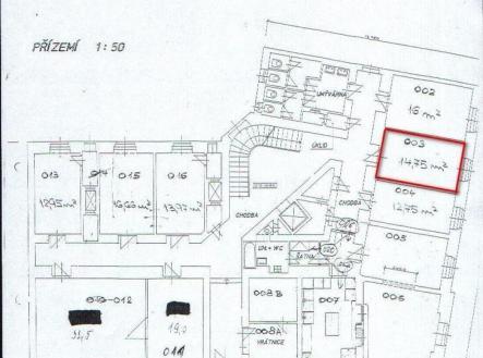 Pronájem kanceláře, 64 m²