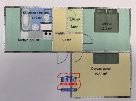 Pronájem bytu, 2+1, 50 m²