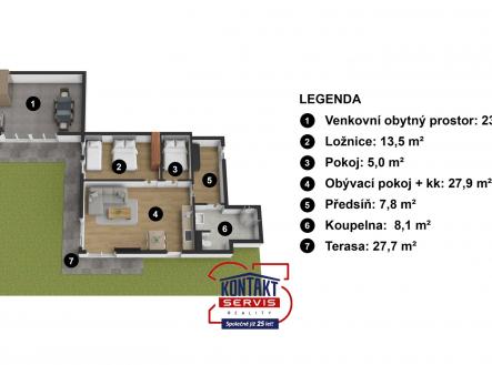 Prodej bytu, 3+kk, 118 m²