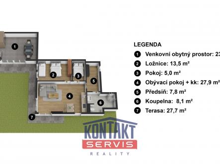 Prodej bytu, 3+kk, 118 m²