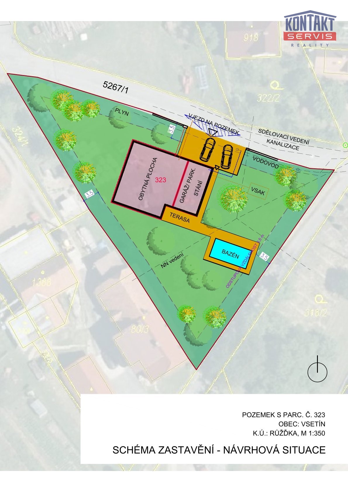 KN 323 Schéma zastavění - návrhová situace