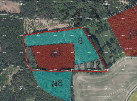 Prodej pozemku, les, 26 180 m²
