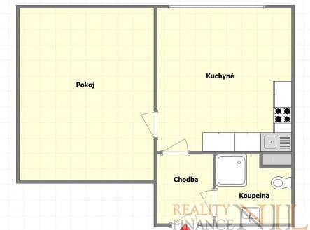 Pronájem bytu, 1+1, 38 m²
