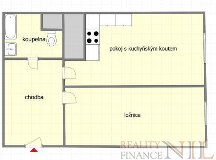 Pronájem bytu, 2+kk, 55 m²