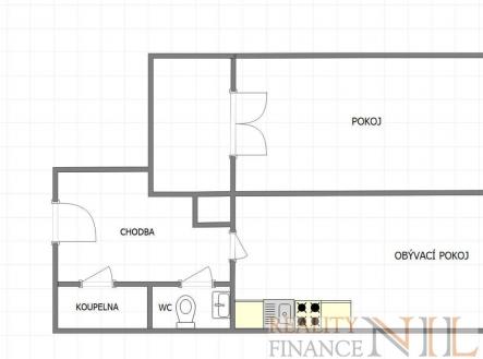 Pronájem bytu, 2+kk, 60 m²