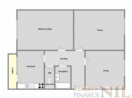 Pronájem bytu, 3+1, 74 m²