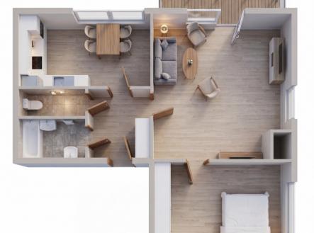 Pronájem bytu, 2+1, 69 m²