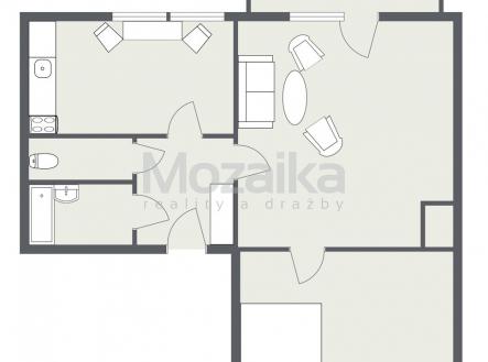 Pronájem bytu, 2+1, 69 m²