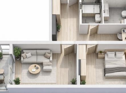 Pronájem bytu, 2+1, 55 m²