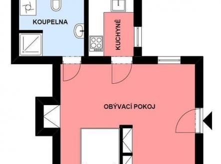 Pronájem bytu, 1+kk, 25 m²