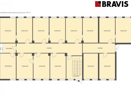 Pronájem - kanceláře, 370 m²