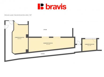 Pronájem obchodní prostor, 40 m²