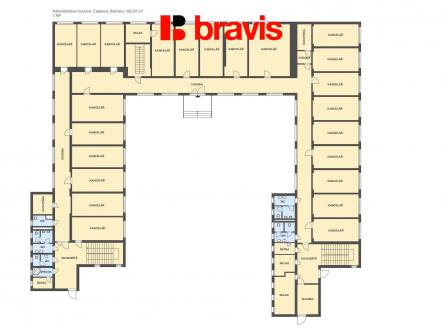 Pronájem - kanceláře, 1 385 m²