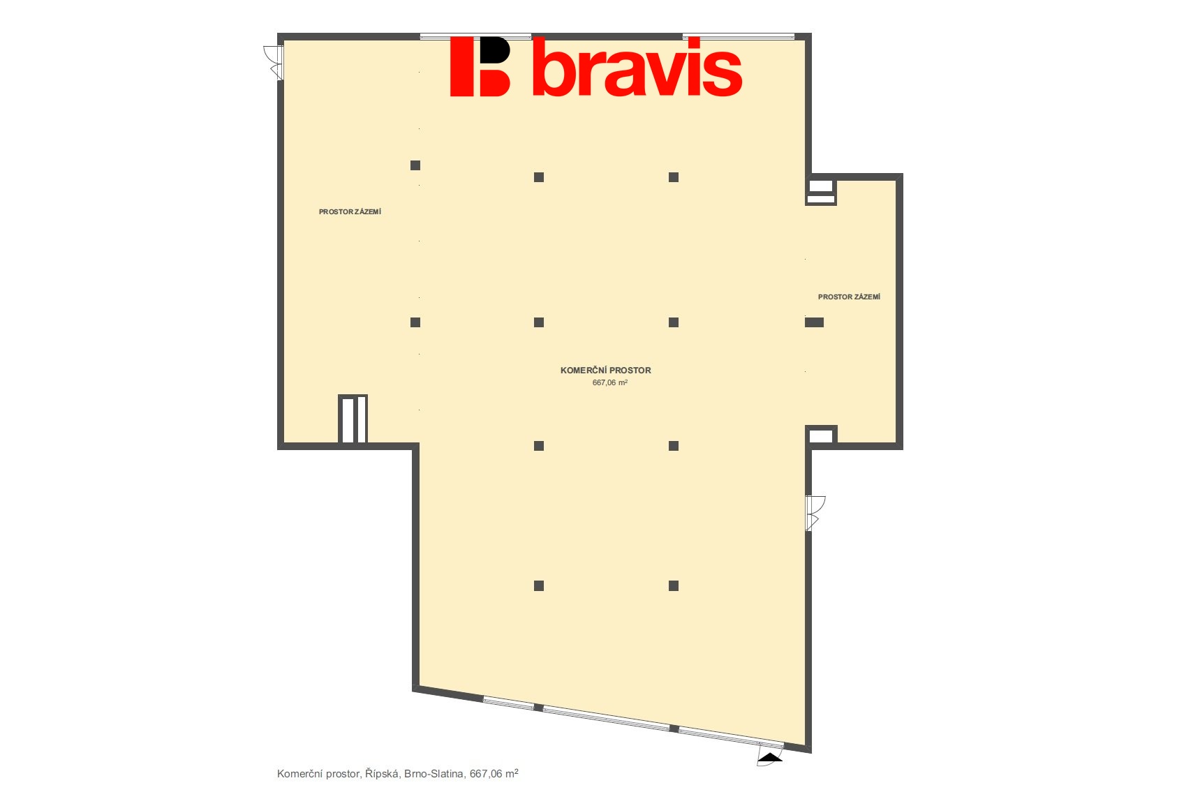 Komerce Řípská 667,06m2 prostor č.6